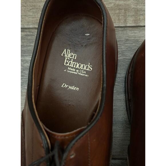 Allen Edmonds Dryden Brown Perforated Cap Toe Brogue Oxfords Dress Shoes Size 11 - Picture 11 of 11